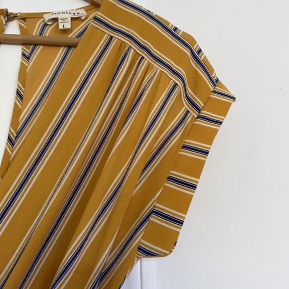 Monteau mustard stripped yellow jumpsuit. - Picture 6 of 8